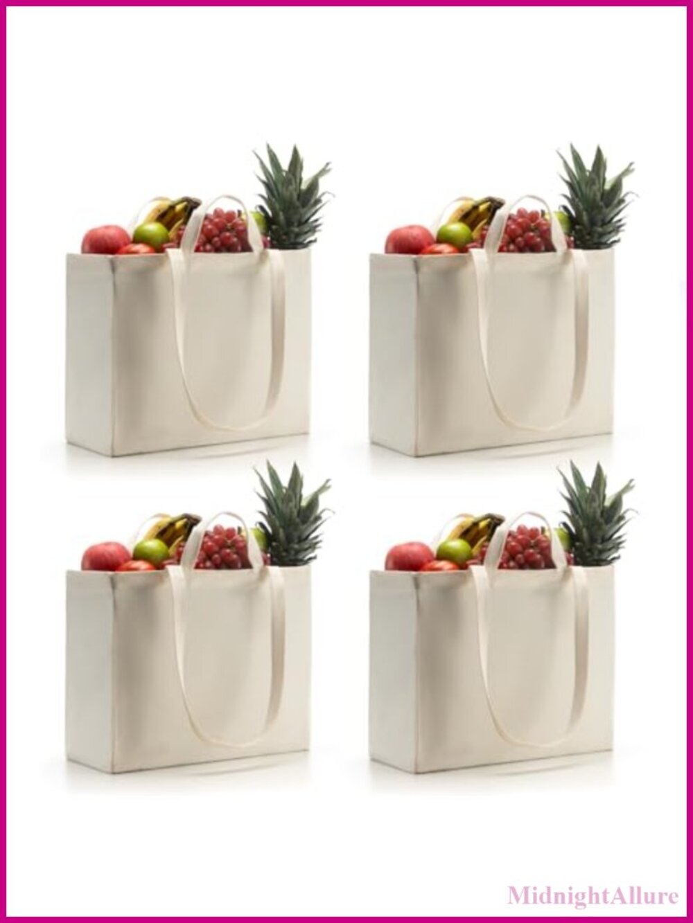 12oz Canvas Tote Bag Heavy Duty Foldable Washable Reusable Grocery Bag